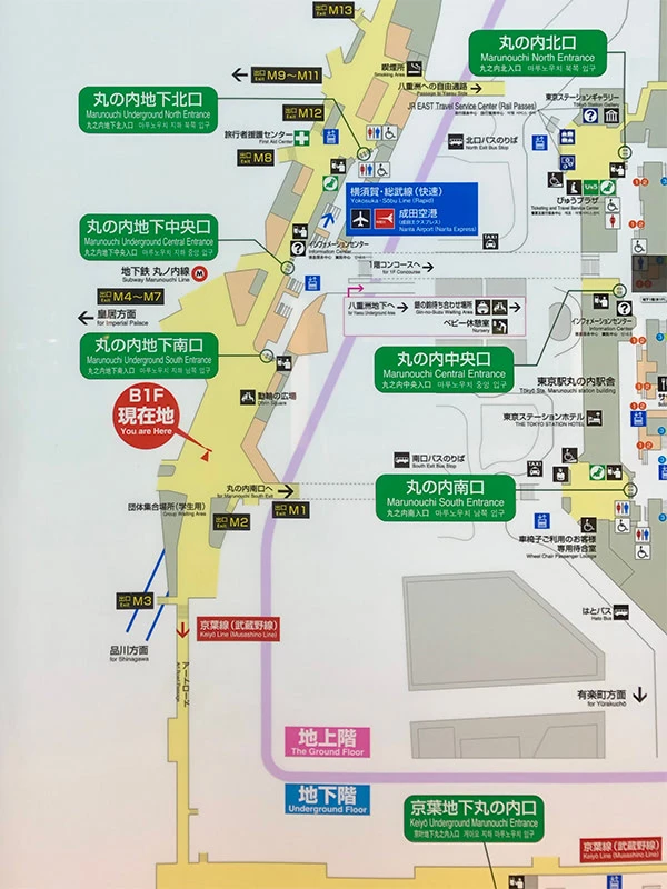地下の案内図
