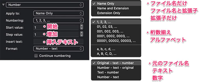 自動連番の詳細