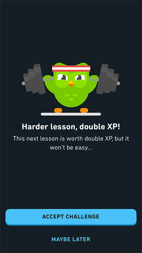 難しいレッスンはXPが倍