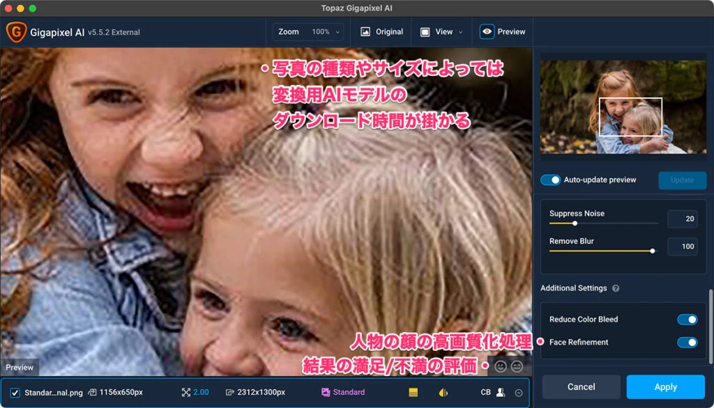 人物を判定し、写真に最適なAIモデルをダウンロード